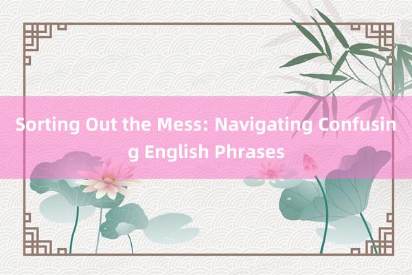 Sorting Out the Mess: Navigating Confusing English Phrases